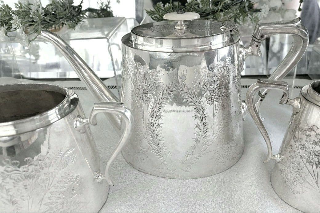 アンティーク　シルバー ティーポット ティーセット