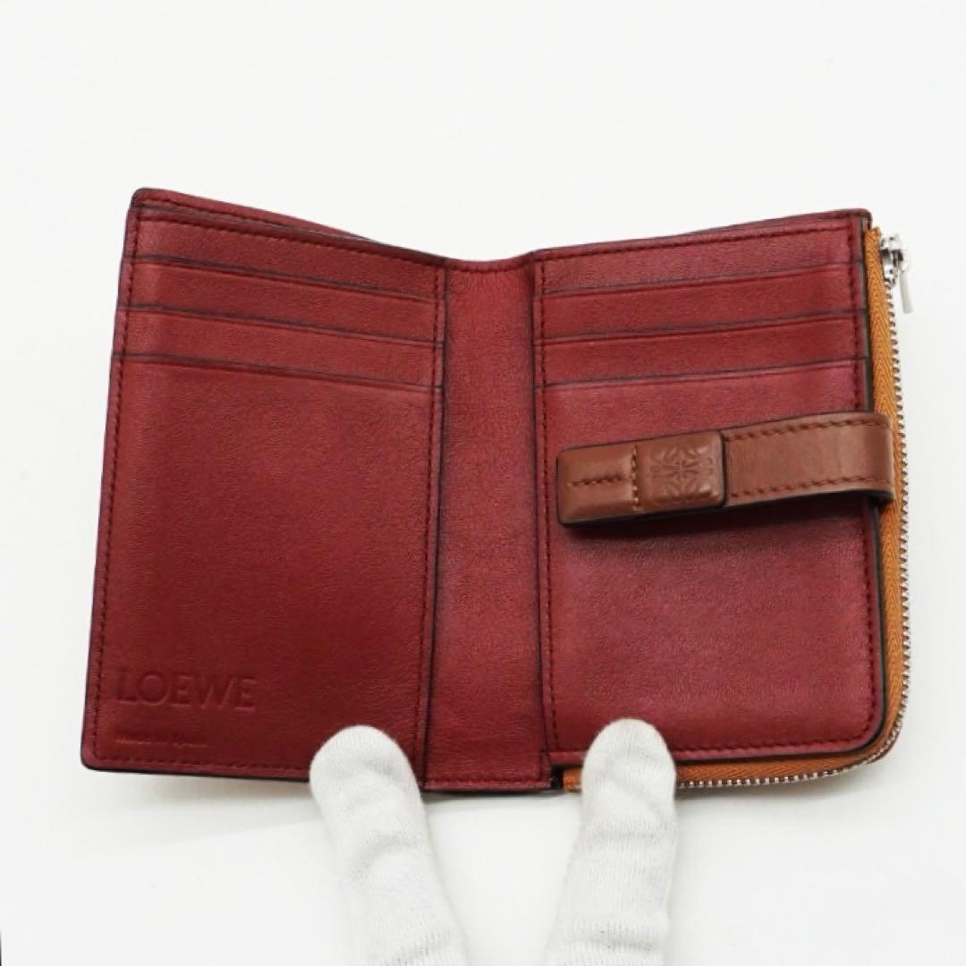 LOEWE ロエベ スリムジップ ハイフォールド ウォレット 財布 ブラウン