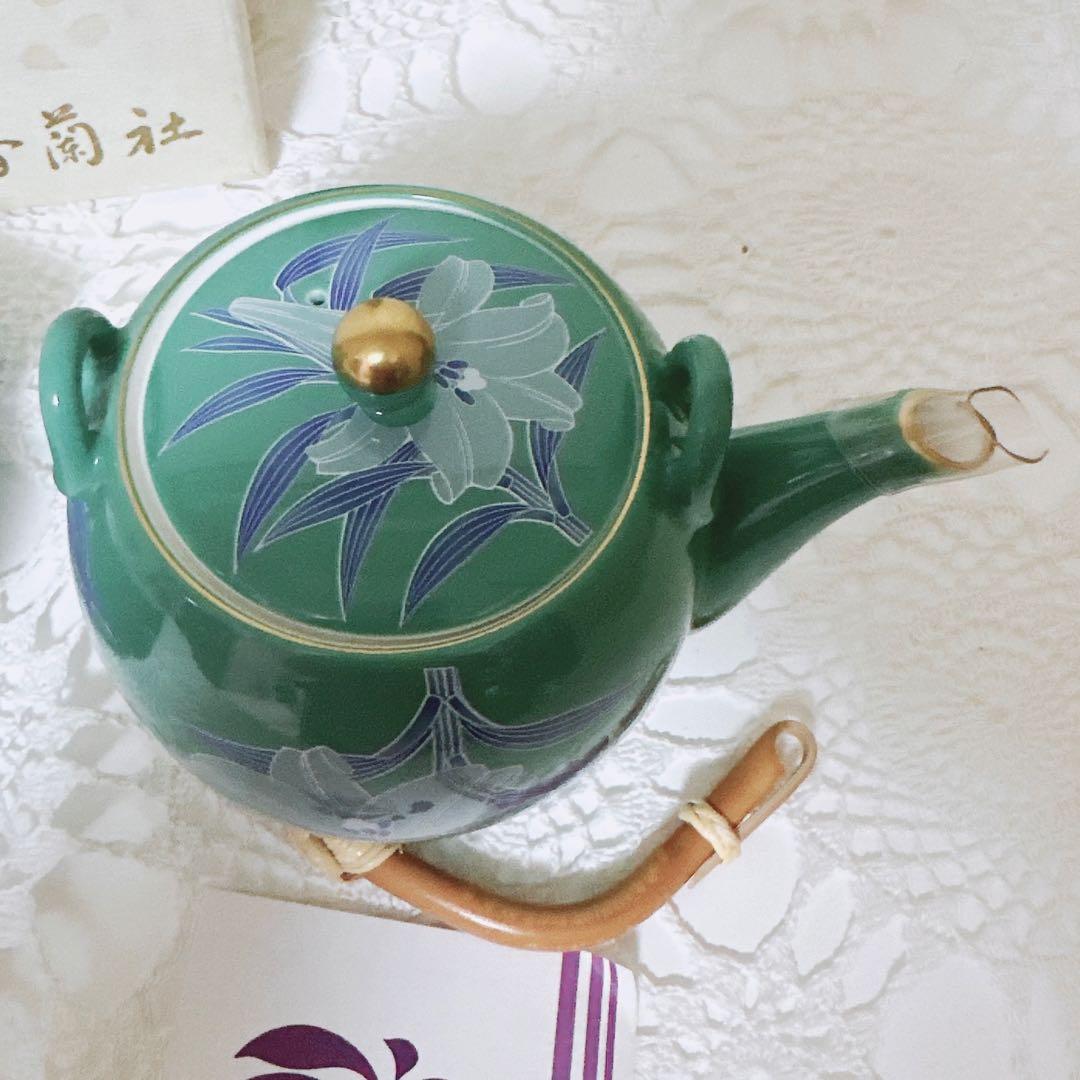 78/未使用 香蘭社 茶器セット 百合 急須 湯呑み 茶器 茶器揃 湯呑 食器