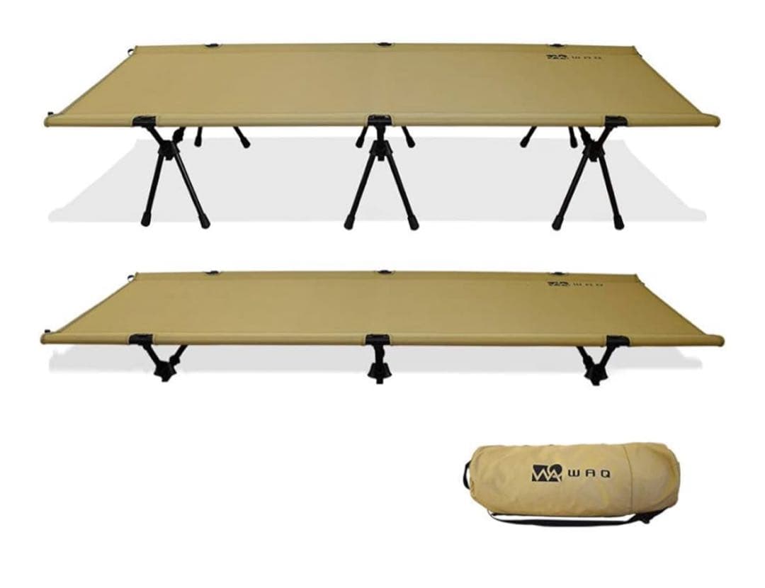 WAQ ワック 2WAY フォールディングコット タン 収納バッグ付き