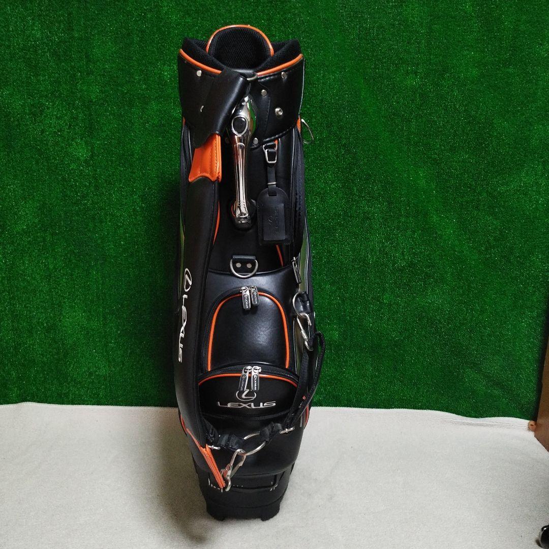 Lexus キャスター付きキャディバッグ オレンジ ブラック フードなし