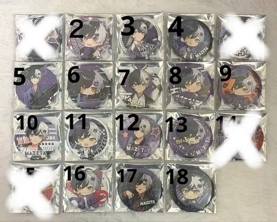 まぜ太 缶バッジ まとめ売り アンプタックカラーズ