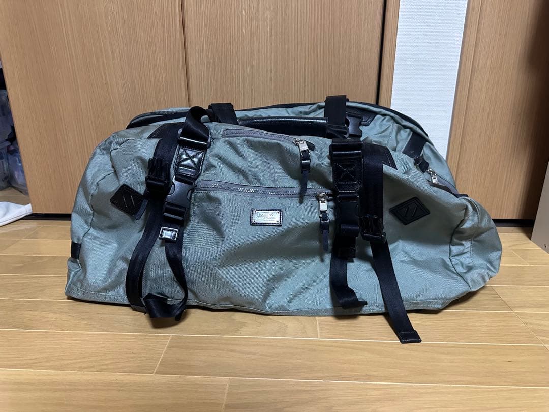 AS2OV グレー ボストンバッグ コーデュラナイロン製