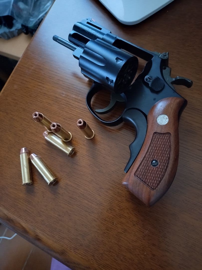 HWS スマイソン　2.5インチ　HWモデルガン　木製グリップ　アダプター付き