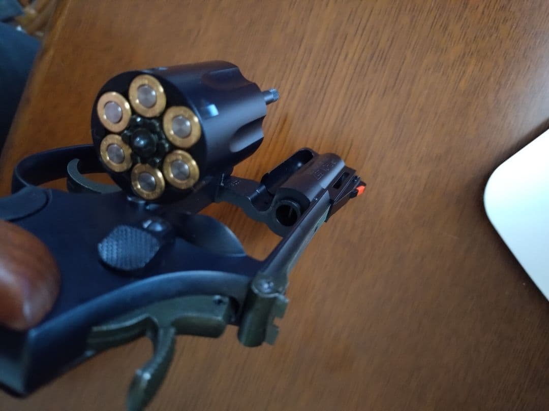 HWS スマイソン　2.5インチ　HWモデルガン　木製グリップ　アダプター付き