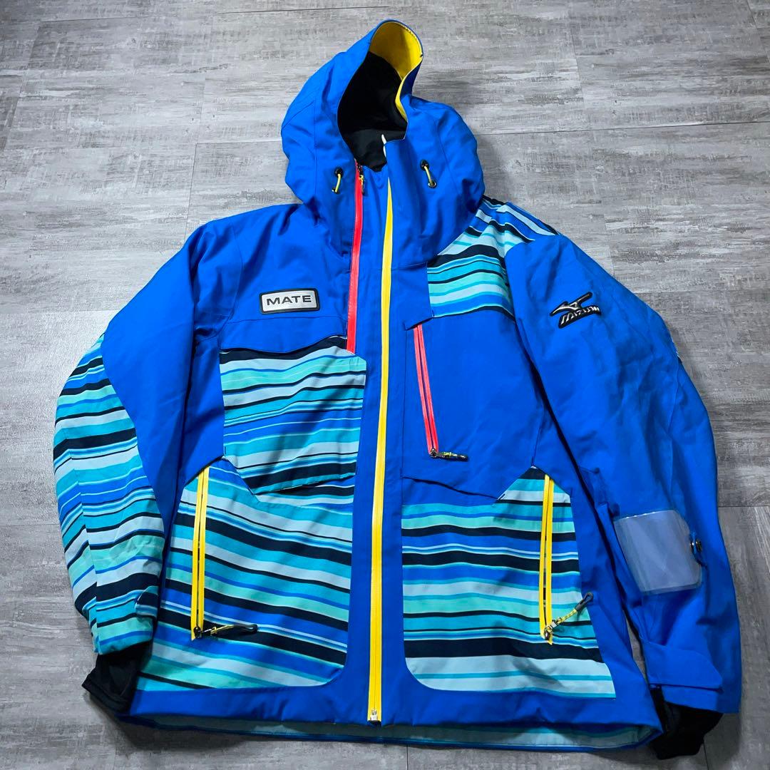 ハイエンド MATEモデル MIZUNO ミズノ スキーウェア メンズL 青