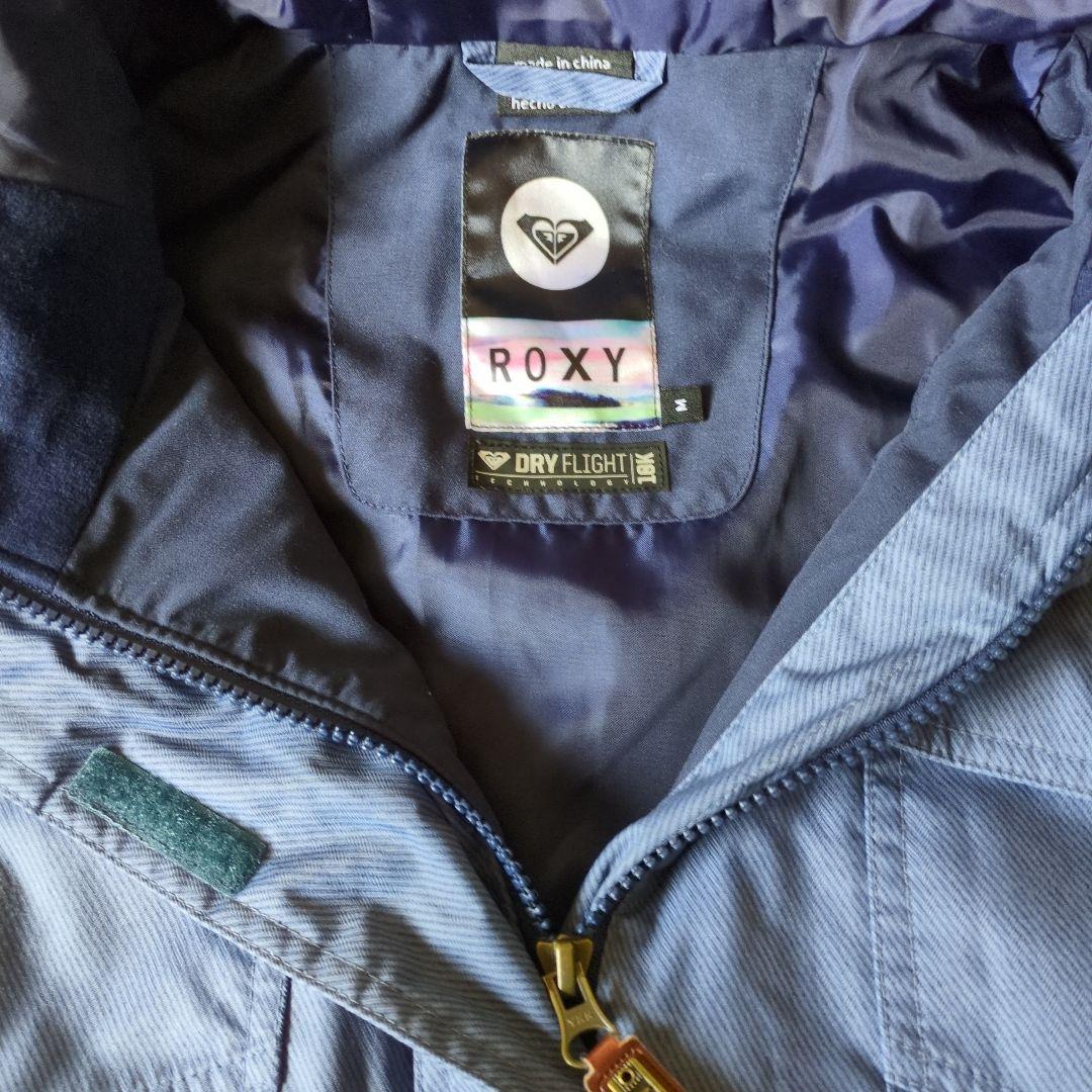 ROXY　スノボウェア　上下セット　デニム風　重ね着風　総柄 幾何学