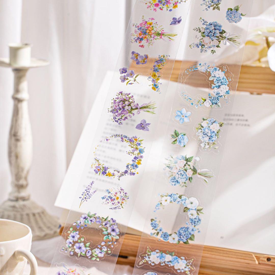 mt602❥花日梦6種 花 リース シール マステ ♡ 海外 マスキングテープ