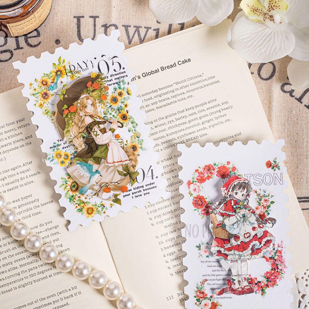 mt602❥花日梦6種 花 リース シール マステ ♡ 海外 マスキングテープ