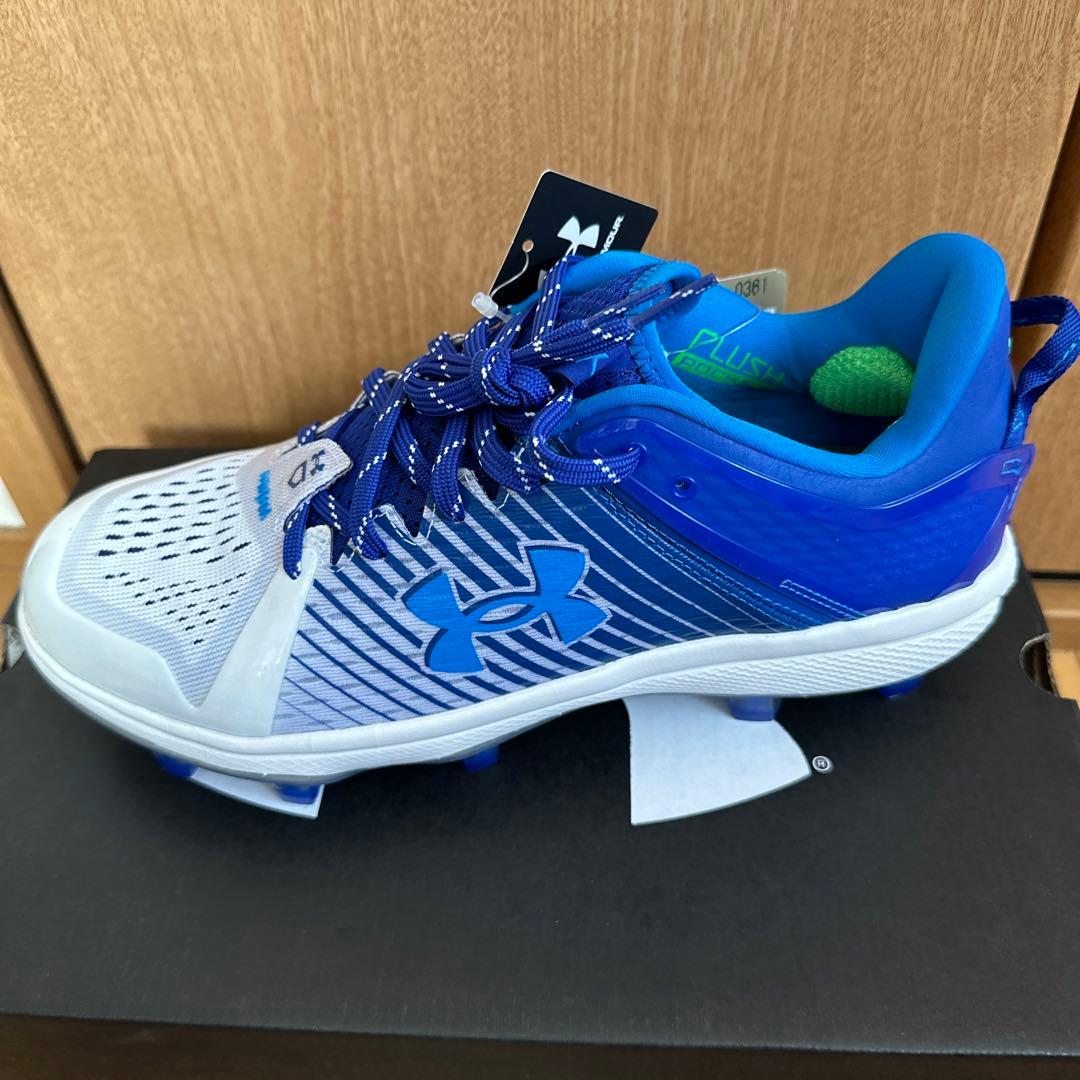 Under Armour 野球スパイク シューズ ホワイト/ブルー　27cm