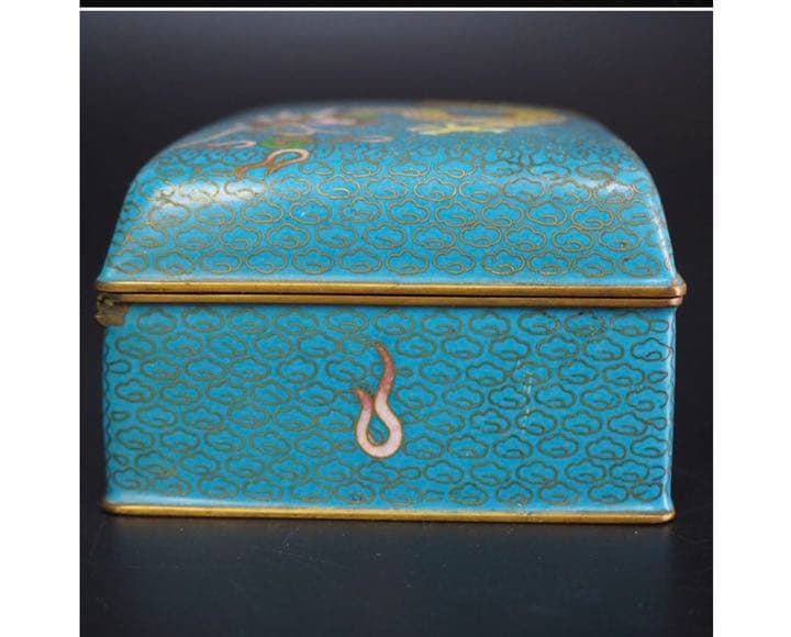 あずま送料無料 清末～民国期　雲龍図七宝宝石箱/小箱　中国古玩