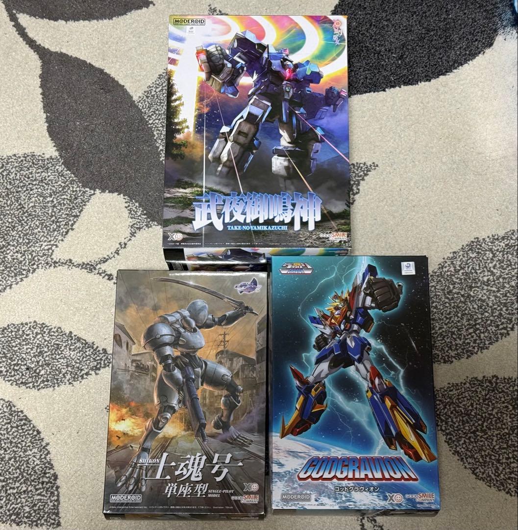 MODEROID ゴッドグラヴィオン/士魂号 単座式/武夜御鳴神 3種セット