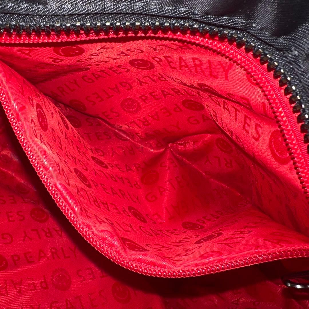 PEARLY GATES パーリーゲイツ　メゾンロゴ　カートバッグ　ゴルフ　黒赤