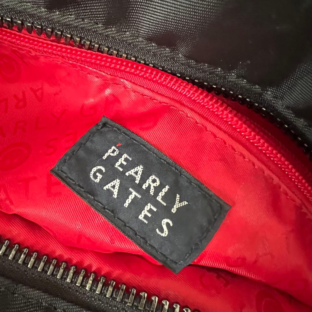 PEARLY GATES パーリーゲイツ　メゾンロゴ　カートバッグ　ゴルフ　黒赤