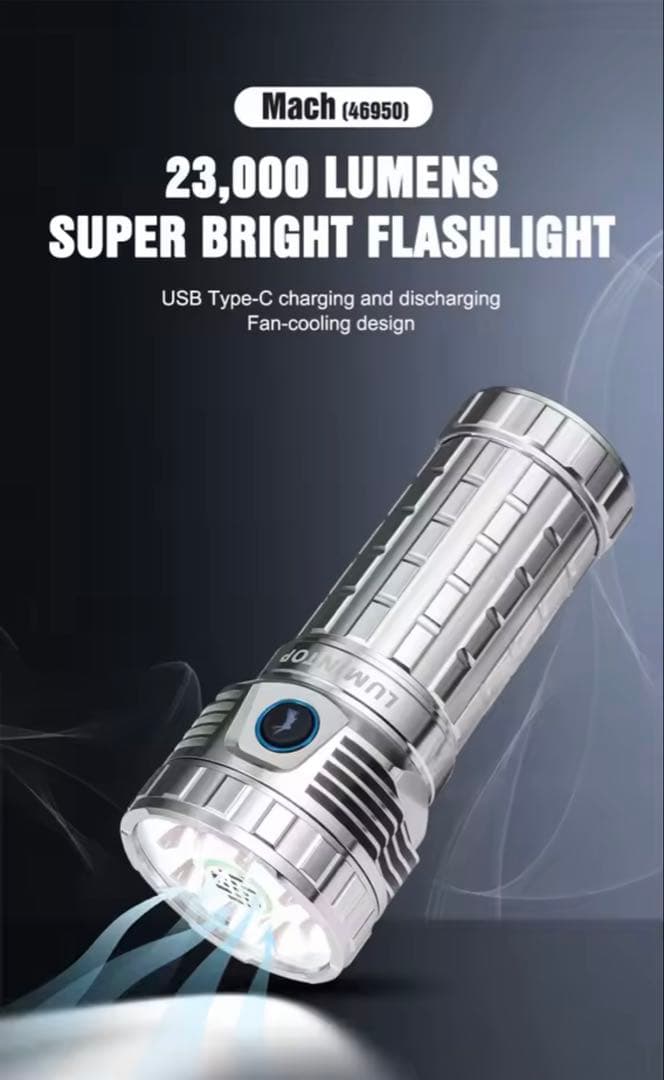 LUMINTOP MACH 46950 23,000ルーメン 懐中電灯