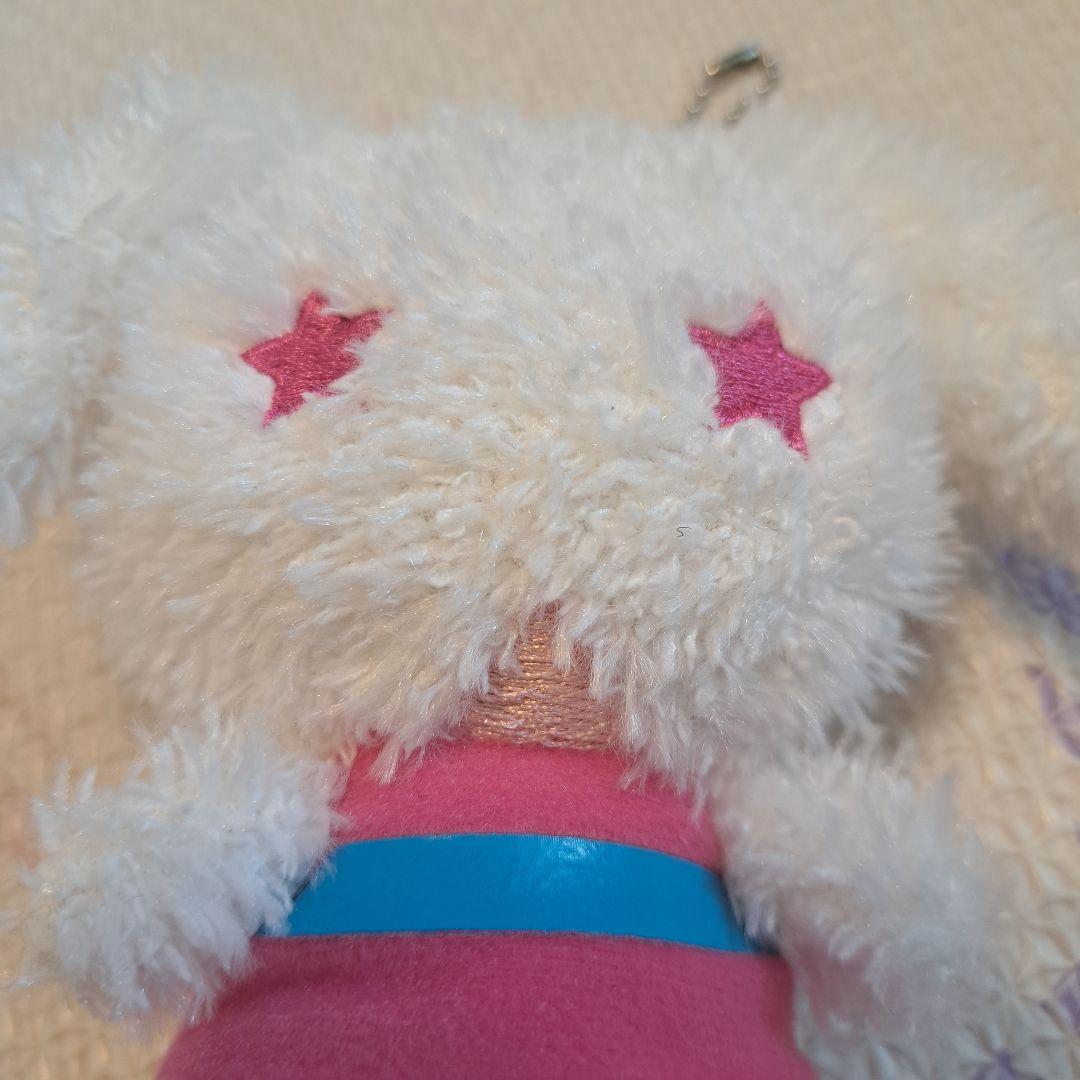 うさぎドロップ ぬいぐるみ 星型の目　キーホルダー　ボールチェーン　ホワイト　白