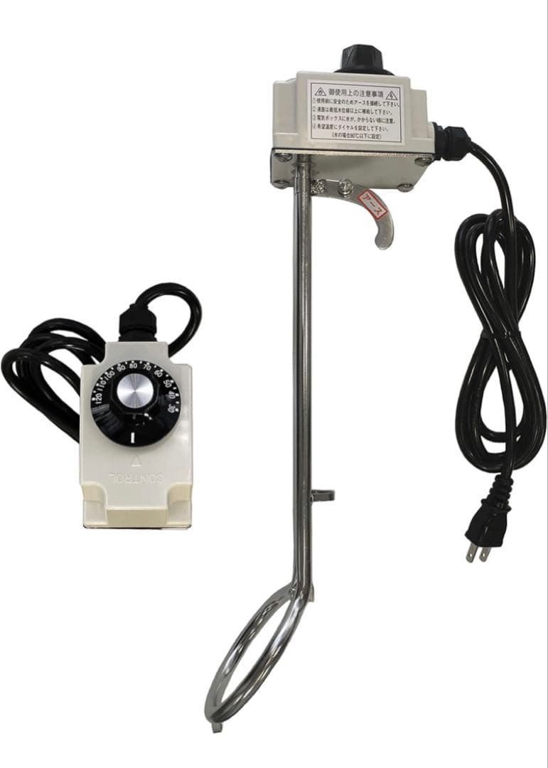 投げ込み式パイプヒーターDAIEI温度調節機能付100V1KW湯沸かし