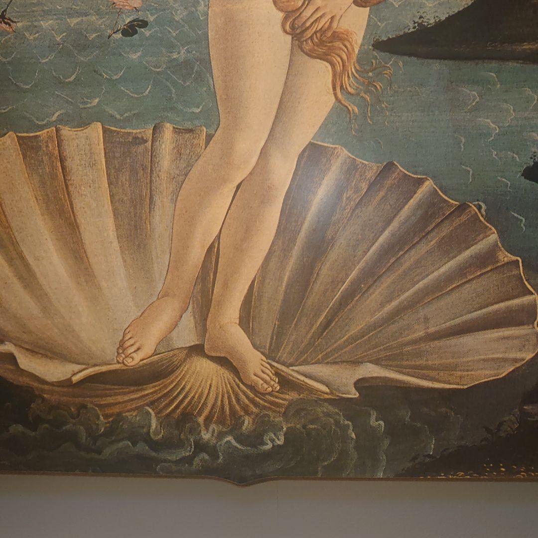 【ITALY製】ボッティチェリ ヴィーナスの誕生 複製画　木製　100✕70cm