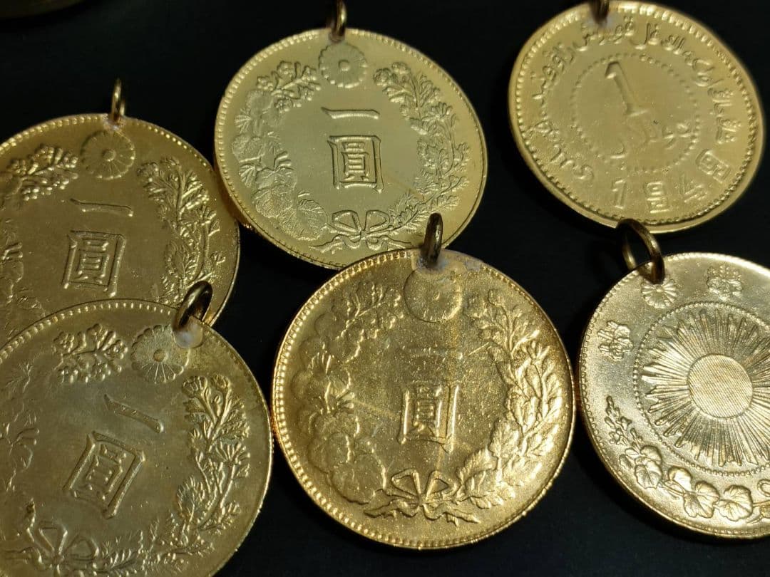 ゆ*読様 金色チェーンと金色古銭セット