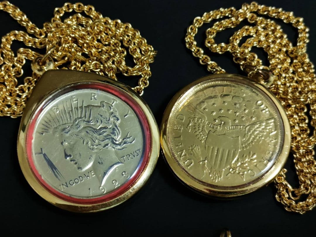 ゆ*読様 金色チェーンと金色古銭セット