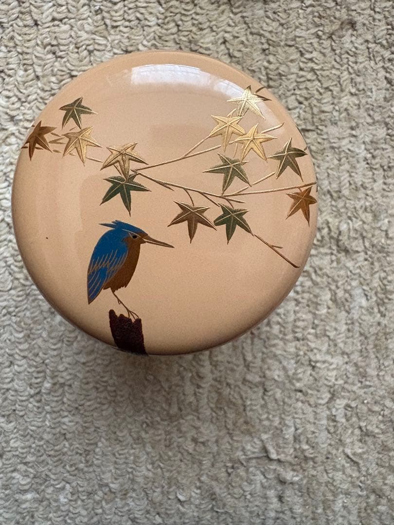 中棗 白塗 川蝉蒔絵　祐斎作