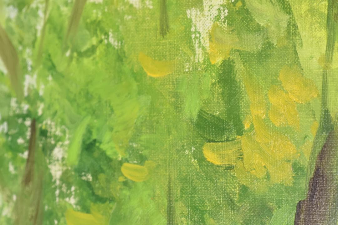 【真作】 二口正和 「 サン・クルー公園 」 油彩F8号　富山出身　BJ236