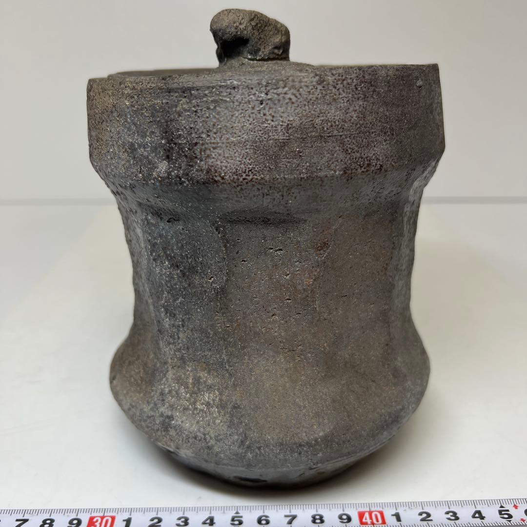 出来良　古備前水指　木箱付　高さ約18.5㎝　東Y7-1229☆2Fタニチ