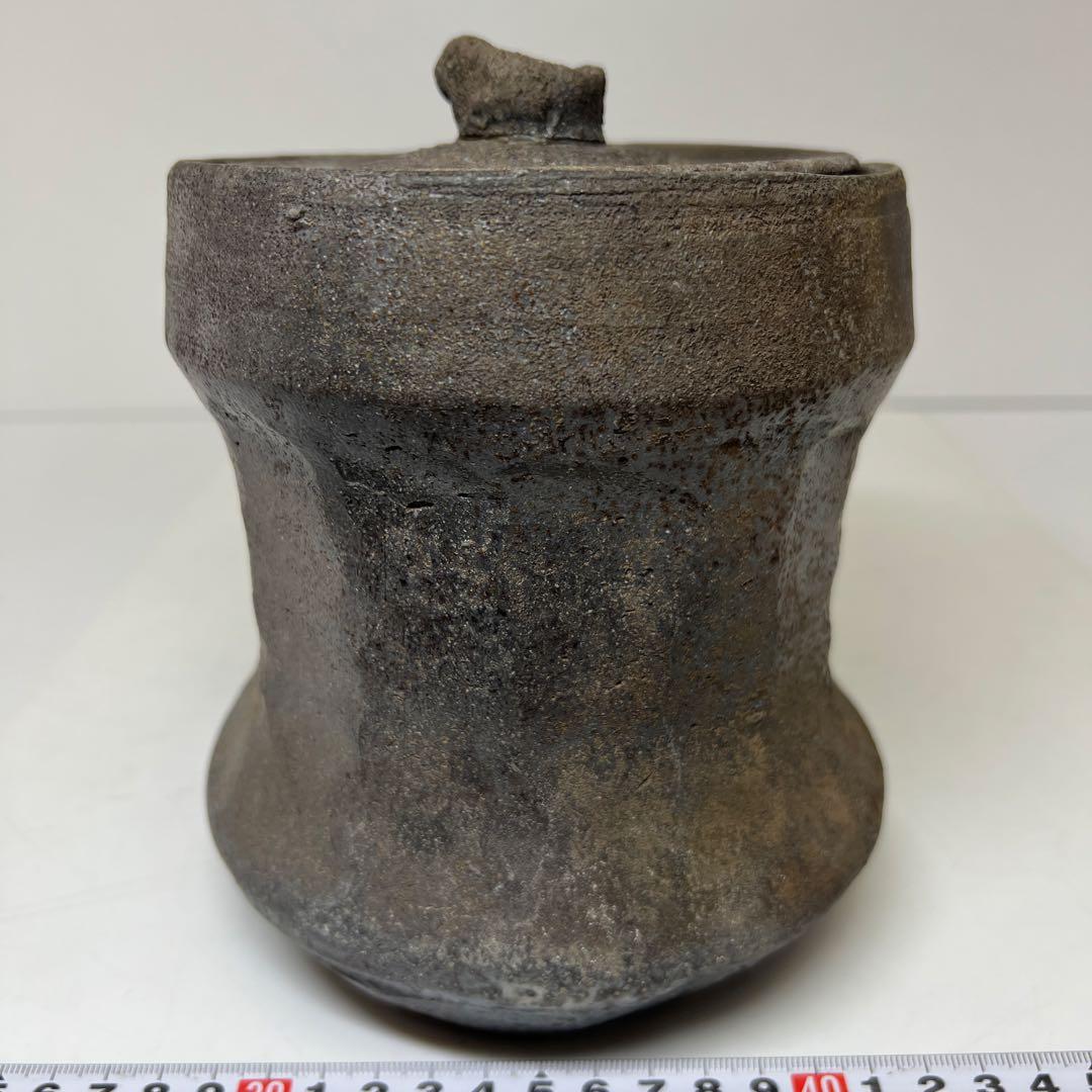 出来良　古備前水指　木箱付　高さ約18.5㎝　東Y7-1229☆2Fタニチ