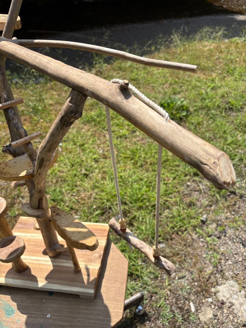 ハンドメイド　流木　バードアスレチック　バードジム　流木インテリア