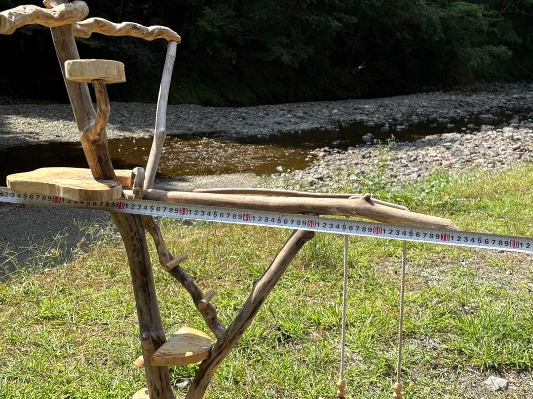 ハンドメイド　流木　バードアスレチック　バードジム　流木インテリア