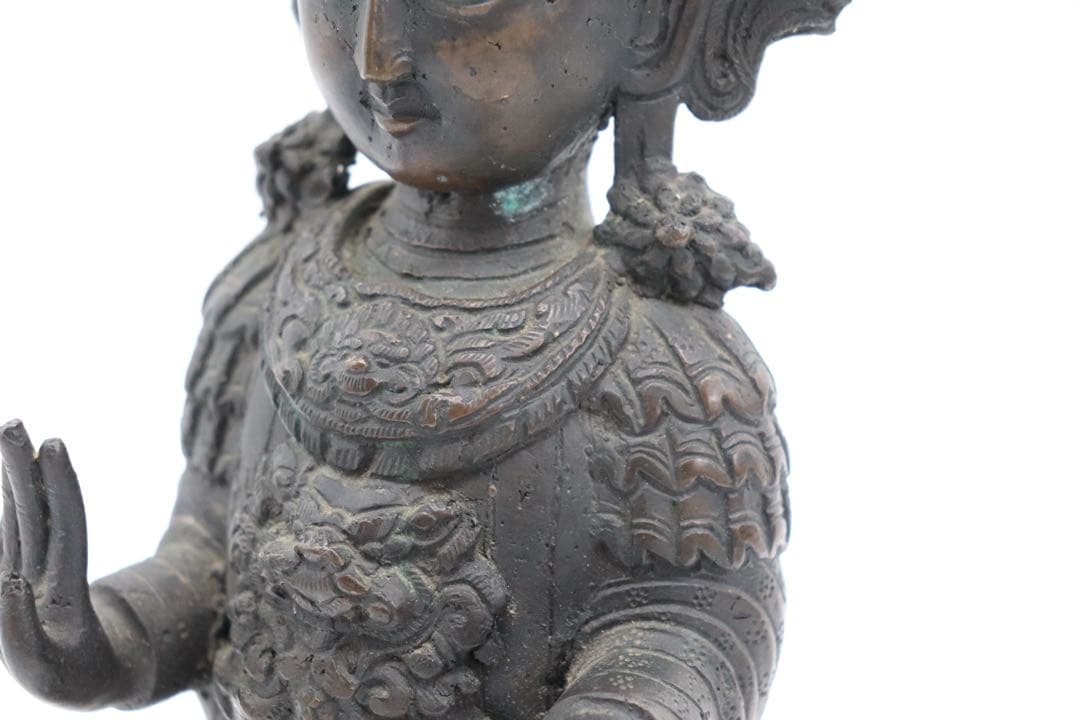 中国　明時代　銅製仏像　大日如来　送料込み250526