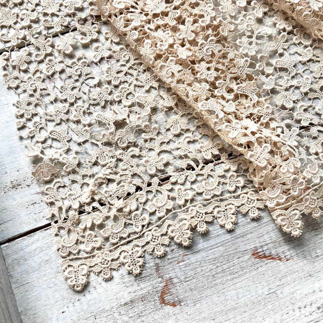 フランス　アンティークレース　アイリッシュ・クロッシェ　ギピュールレース手芸雑貨