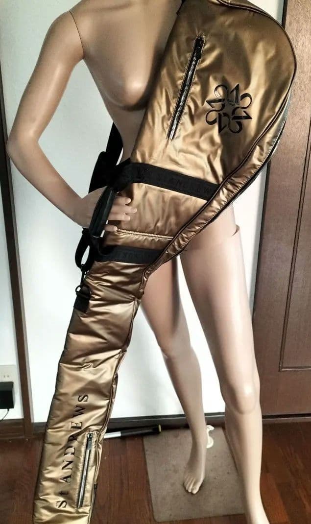 数回使用STANDREWS ゴルフバッグ ショルダータイプ ゴールド