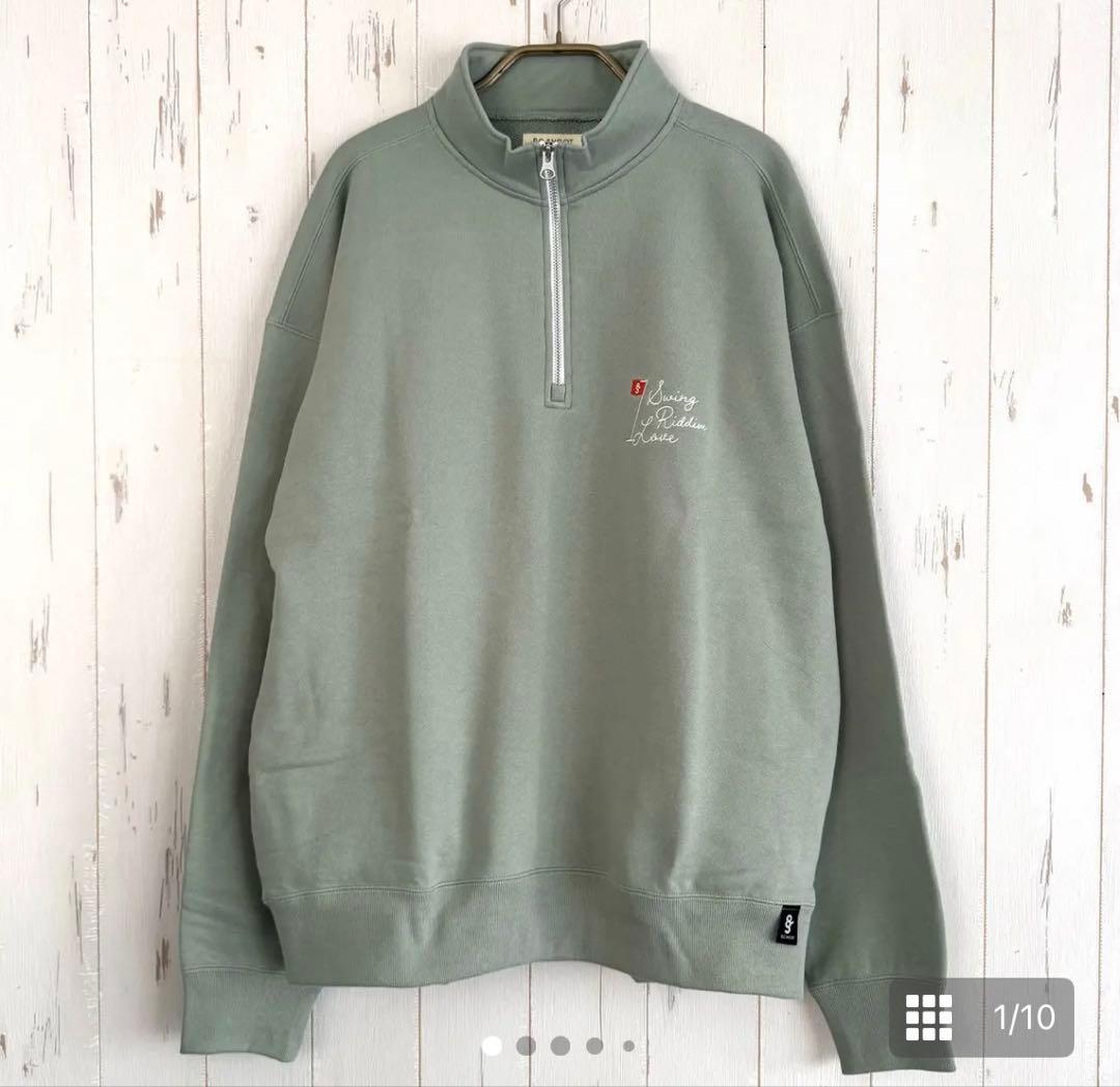 お*読様 8G SHOOT ハーフジップスウェット ミントグリーン XL