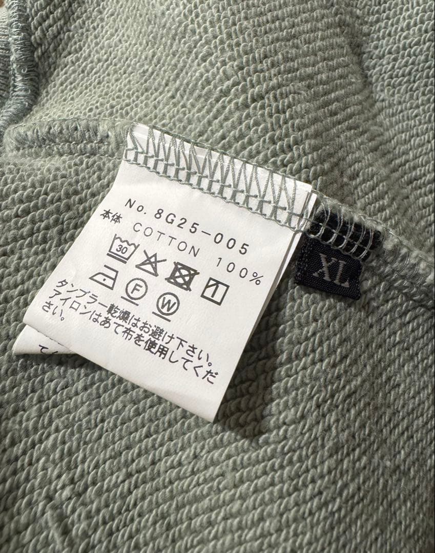 お*読様 8G SHOOT ハーフジップスウェット ミントグリーン XL