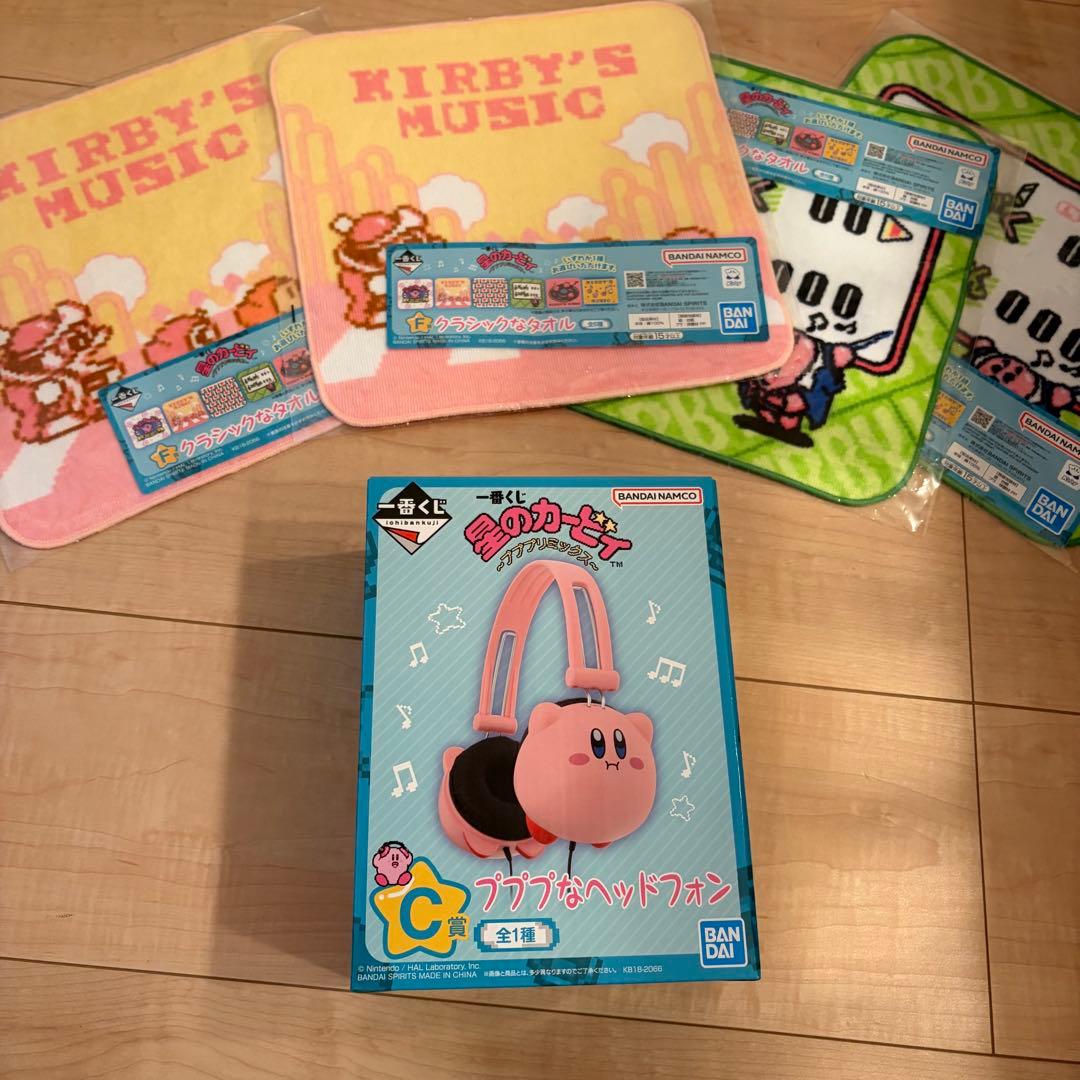カービィ 1番くじ ヘッドフォン クラッシックなタオル ガチャガチャ 阪急電車