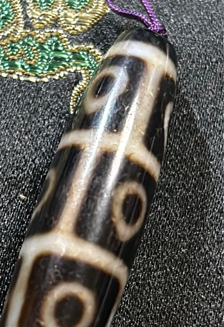 仏心九眼天珠　ハンドメイド品／送料込　匿名発送／チベット　天珠　お守り