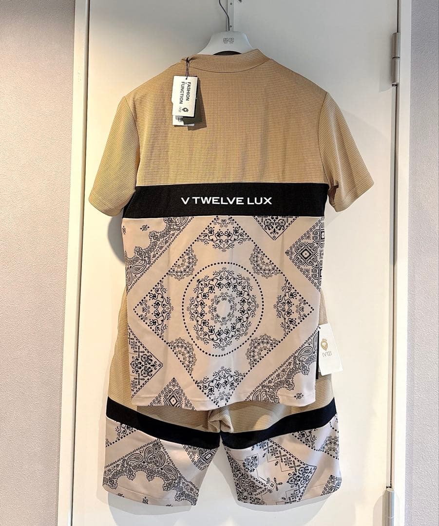 新品 ★ V12 セットアップ モックネック ショーツ ハーフパンツ シャツ