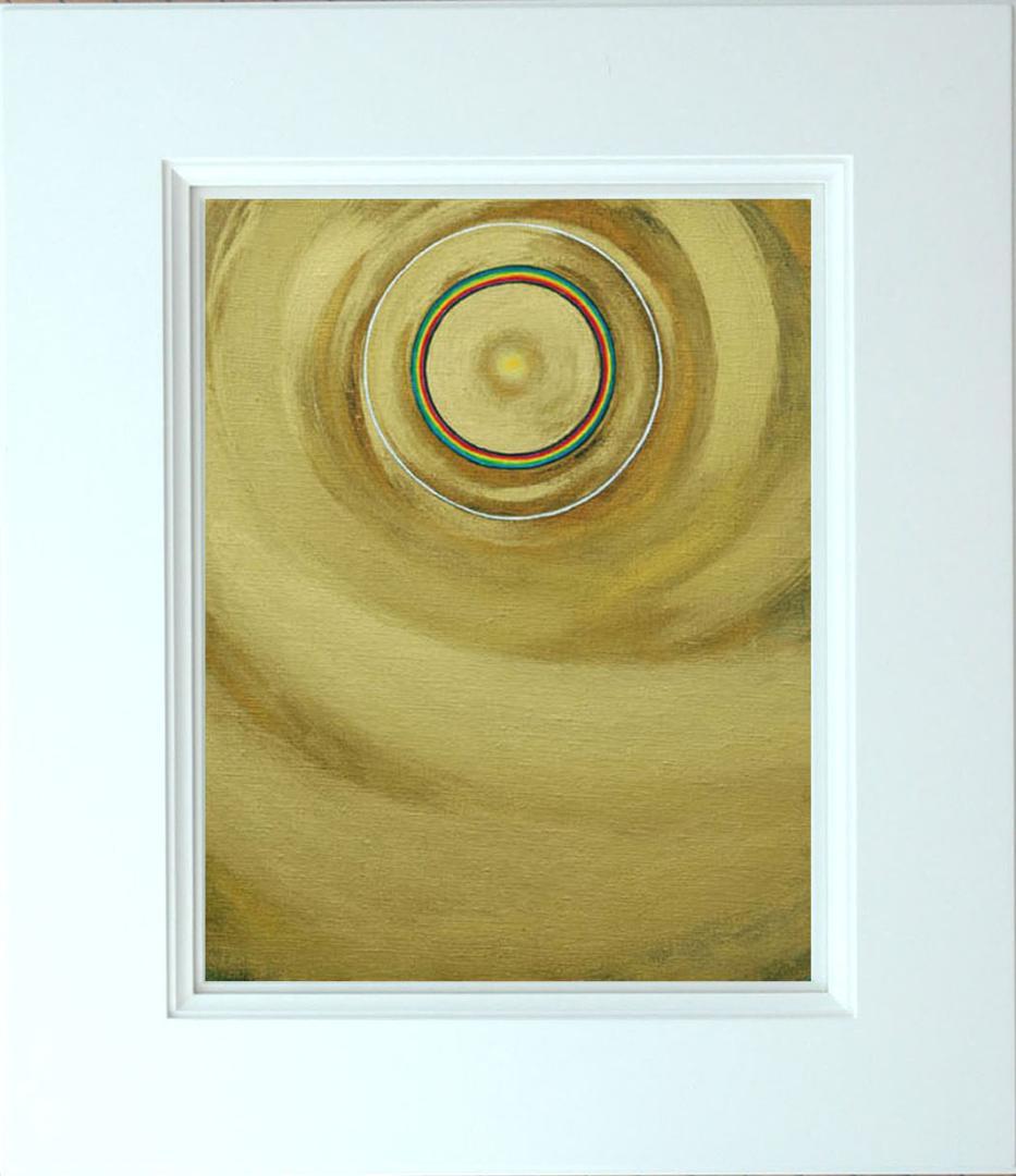 油絵 菅家令子 絵画インテリア額付(青緑+金色の枠) F6-G262023 祈り