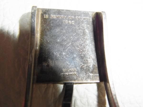 1960年◆宮内庁御用達 銀座 宮本商行製 純銀製バックル 富士カントリークラブ