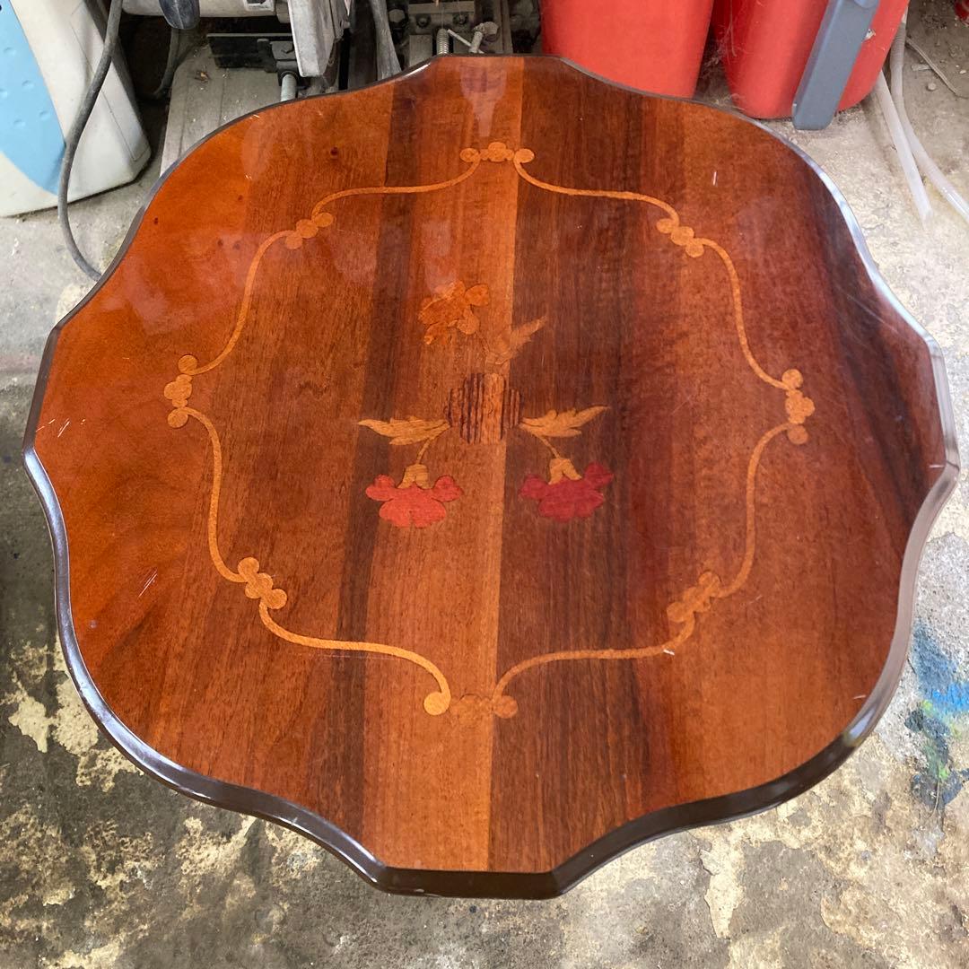 t*s様 象嵌 コーヒーテーブル　丸テーブル　サイドテーブル 幅52cm B