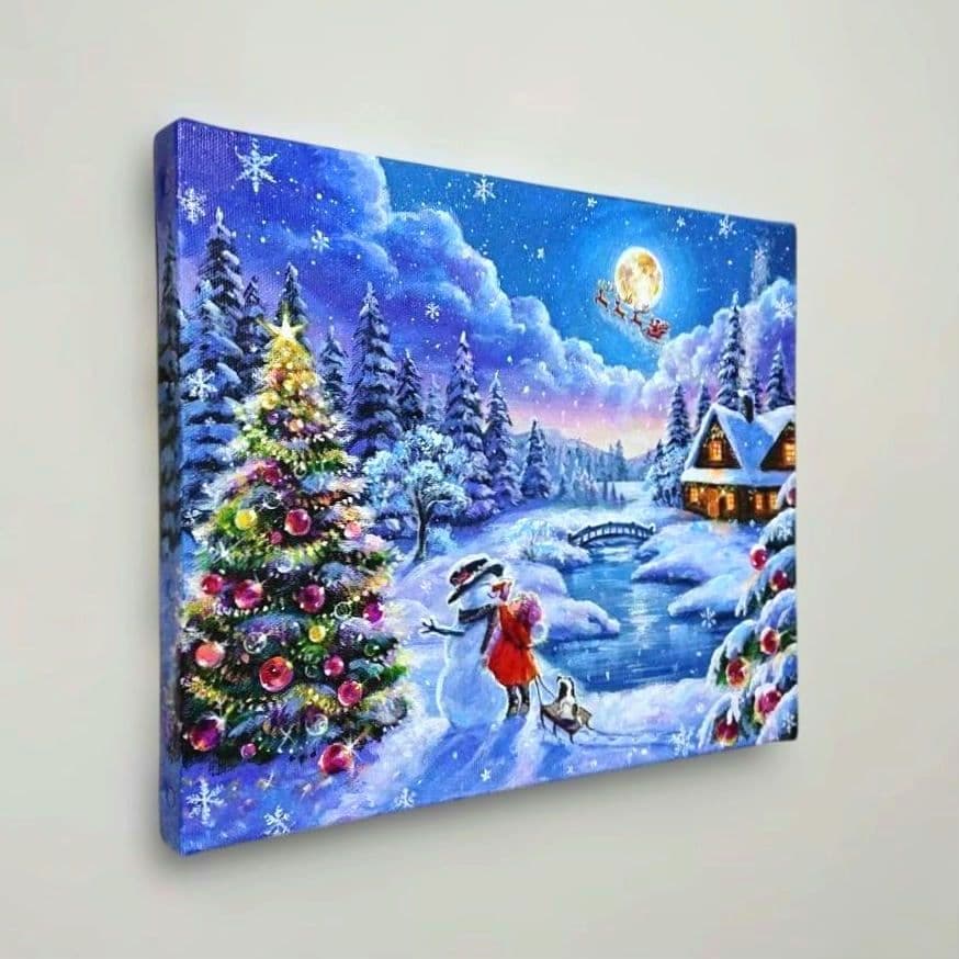 な*は様 【楽しいひととき】アクリル画 F3 風景画 絵画