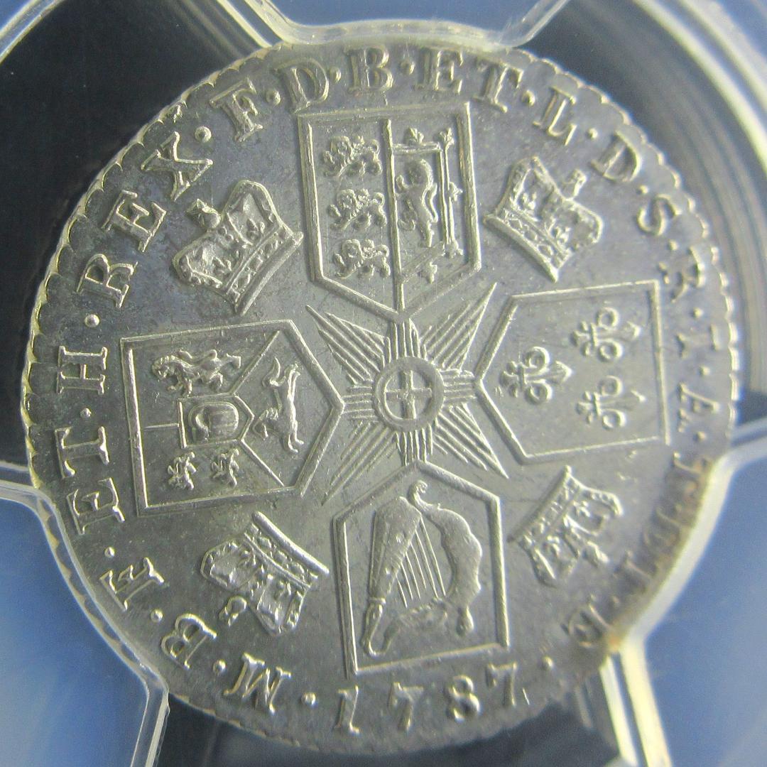 1787 イギリス シリング銀貨 ジョージ3世 PCGS アンティーク 