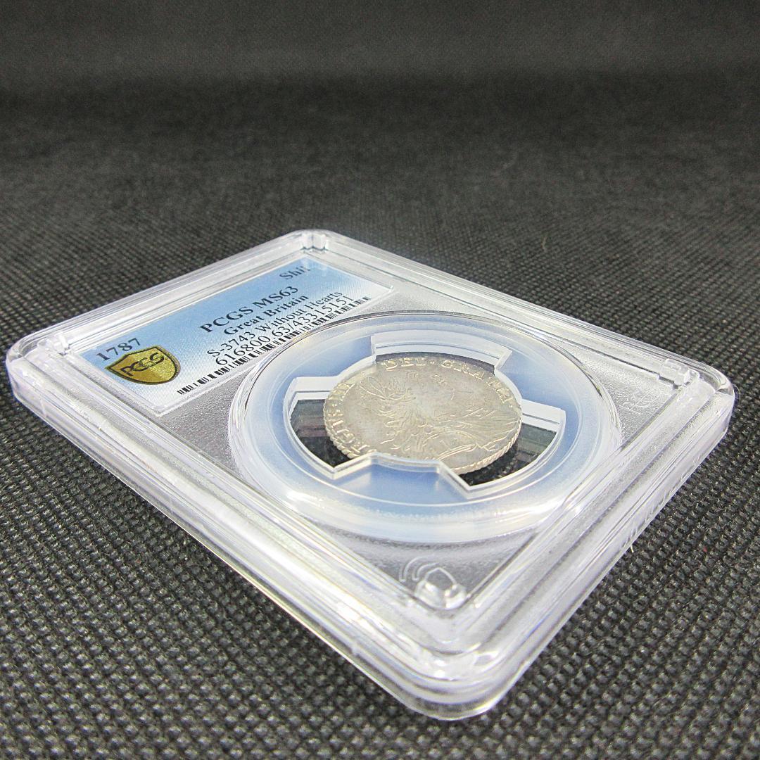 1787 イギリス シリング銀貨 ジョージ3世 PCGS アンティーク 