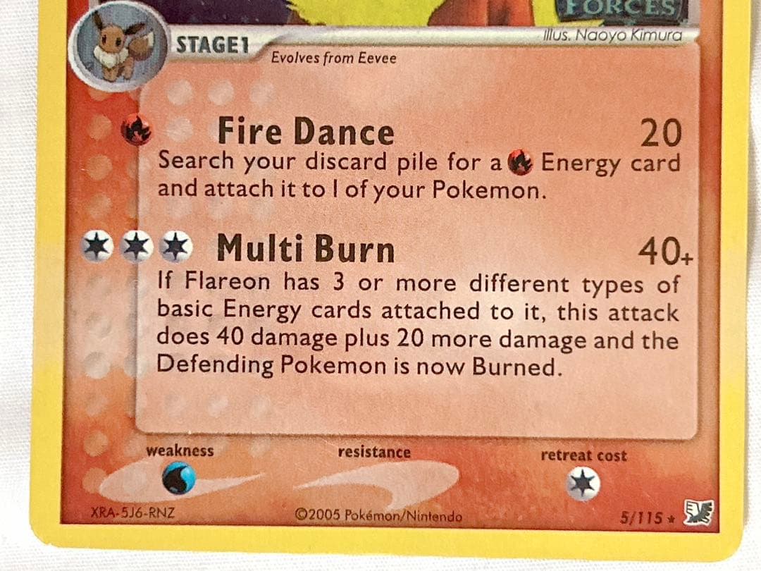 ブースター Flareon EX Unseen Forces Holofoil