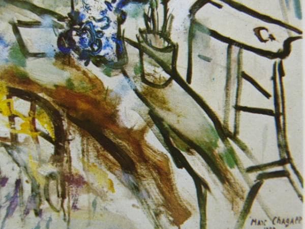 シャガールChagall、白い窓、希少な画集より、新品高級額装付