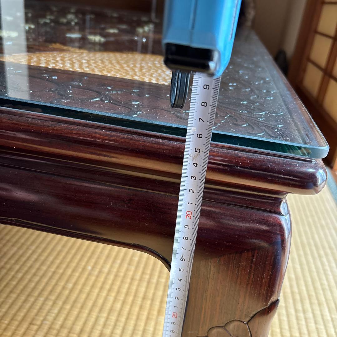 更にお値下げ‼️中澤唐木 好斎之作 座卓 ローテーブル ガラス天板付き