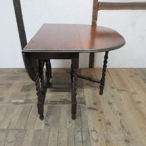 イギリス アンティーク 家具 ゲートレッグテーブル ツイスト 英国 6141e