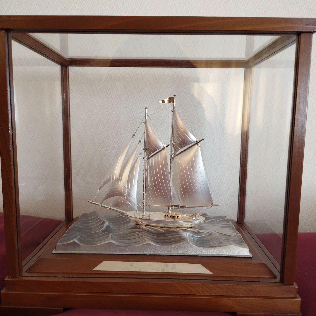 SILVER985 TAKEHIKO 銀製ヨット 2本マスト 武比古