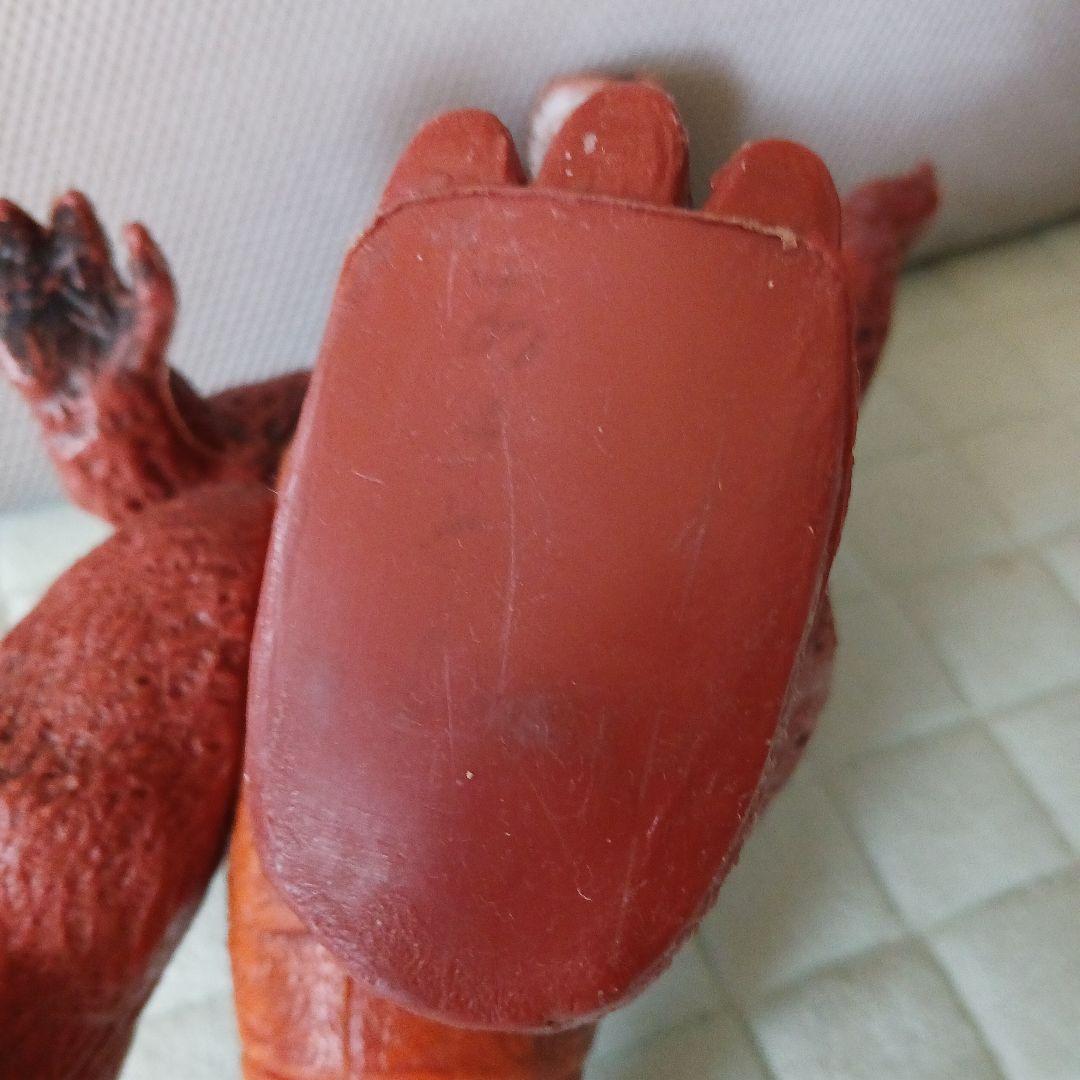 昭和 当時物 ゴジラ フィギュア 約33cm 茶色 手足可動 無刻印 記名あり